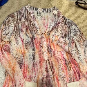 Haute Hippie Pink and Orange Blouse